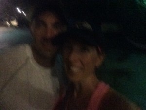 My wonderful husband who came out to run laps around our street & the parking lots to help me finish off my 19 miles.