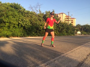 Getting ready to run the Superheroes Kick Butt 5K Virtual Race!