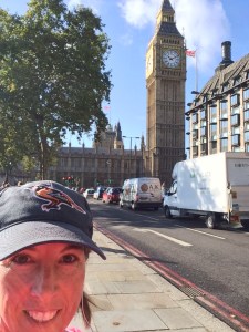 Running by Big Ben and the Houses of Parliament last October. 