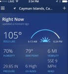 Temp at the start of my long run.