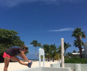 Even though I ran inside on Wednesday, it was too beautiful of a day to not stretch outside afterwards!