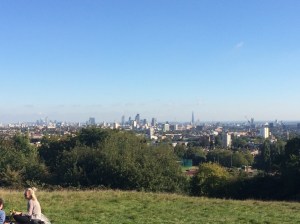 The City of London from atop Parliament Hill in Hampstead Heath