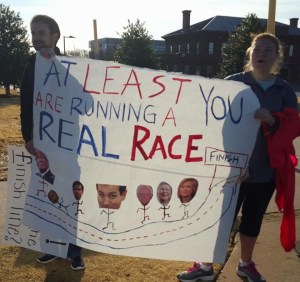 Sign seen on the Little Rock marathon course.
