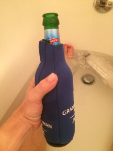 My post run beer (in the ice bath of course) helped distract from the intense chafing I suffered. Thank goodness for Caybrew!