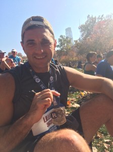 My husband with his first race medal!